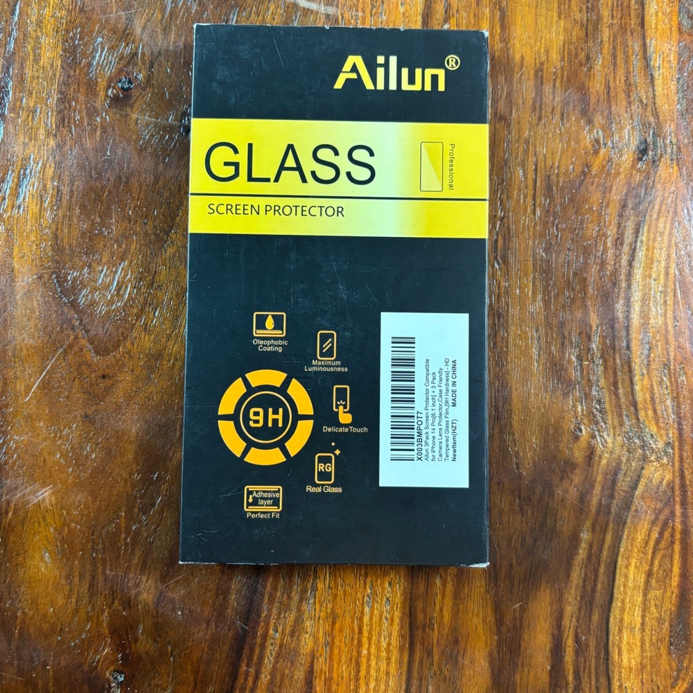 Ailun‎ 3Pack Screen Protector for iPhone 14 Pro 6.1 Inch + 3 Pack Lens Protector